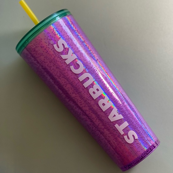 NEW✏️Starbucks 2022 Back to School Purple Bubble Super Wordmark Icon Lid Tumbler - Picture 6 of 7